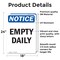 Signmission Empty Daily, 18 in W x Rectangle, Vinyl Decal OS-2PACK-NS-D-1824-V-12026 - alternate 4